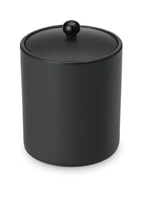 Black Faux Leather Ice Bucket 1L